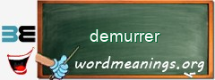 WordMeaning blackboard for demurrer